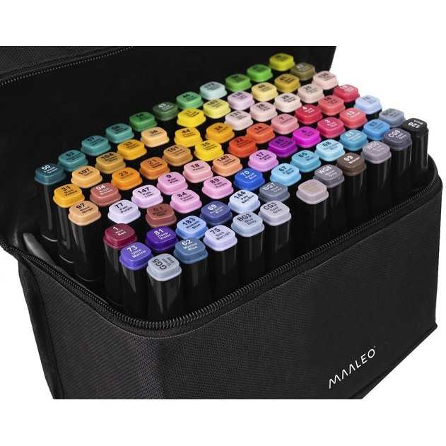 Set 80 Markere Permanente Cu Doua Varfuri Iso Trade MY672