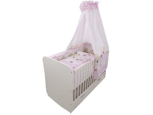 Lenjerie MyKids Teddy Play Pink M1 5+1 Piese 120x60 cm