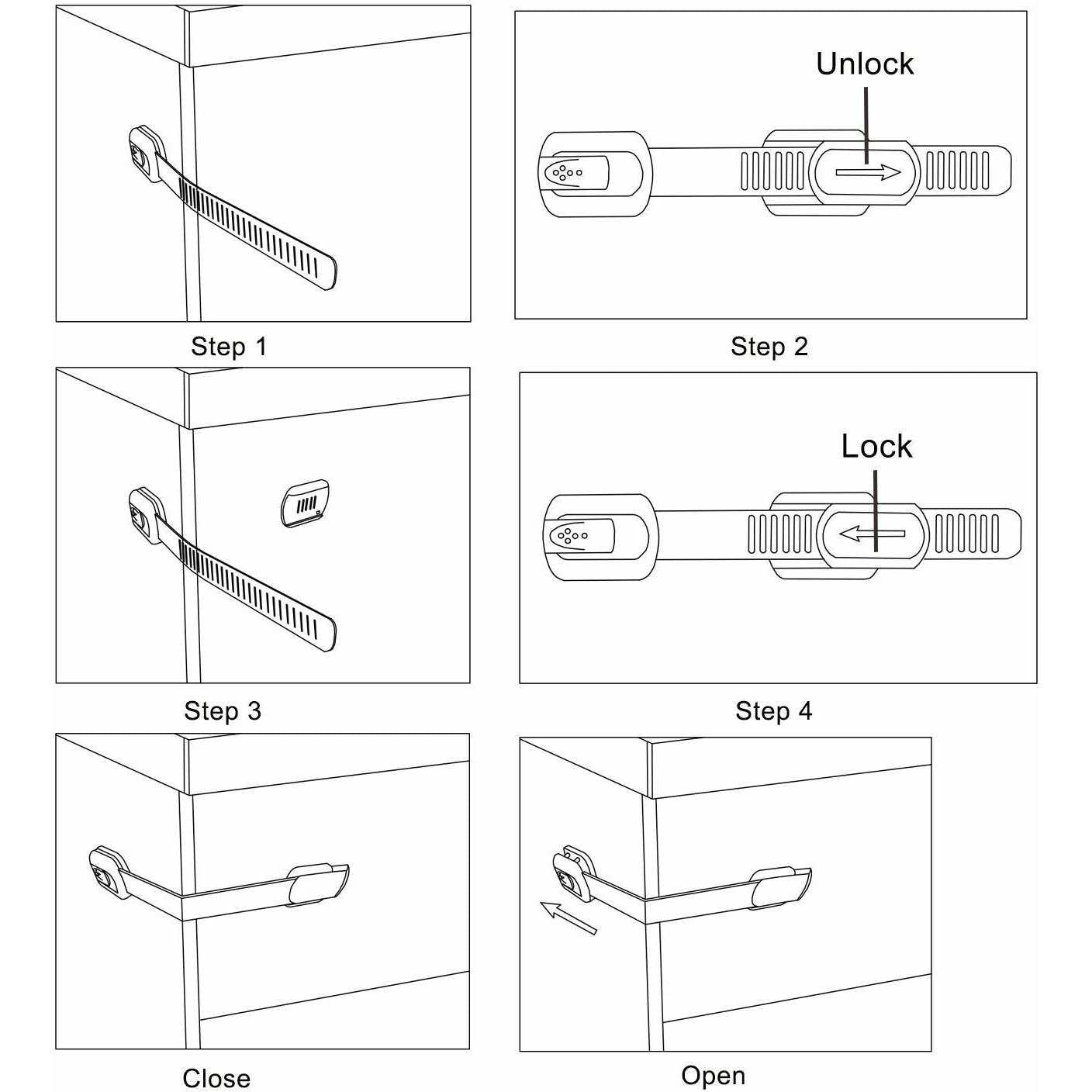 Sistem de siguranta multifunctional reglabil 19 cm, 1 buc Bambinice BN043