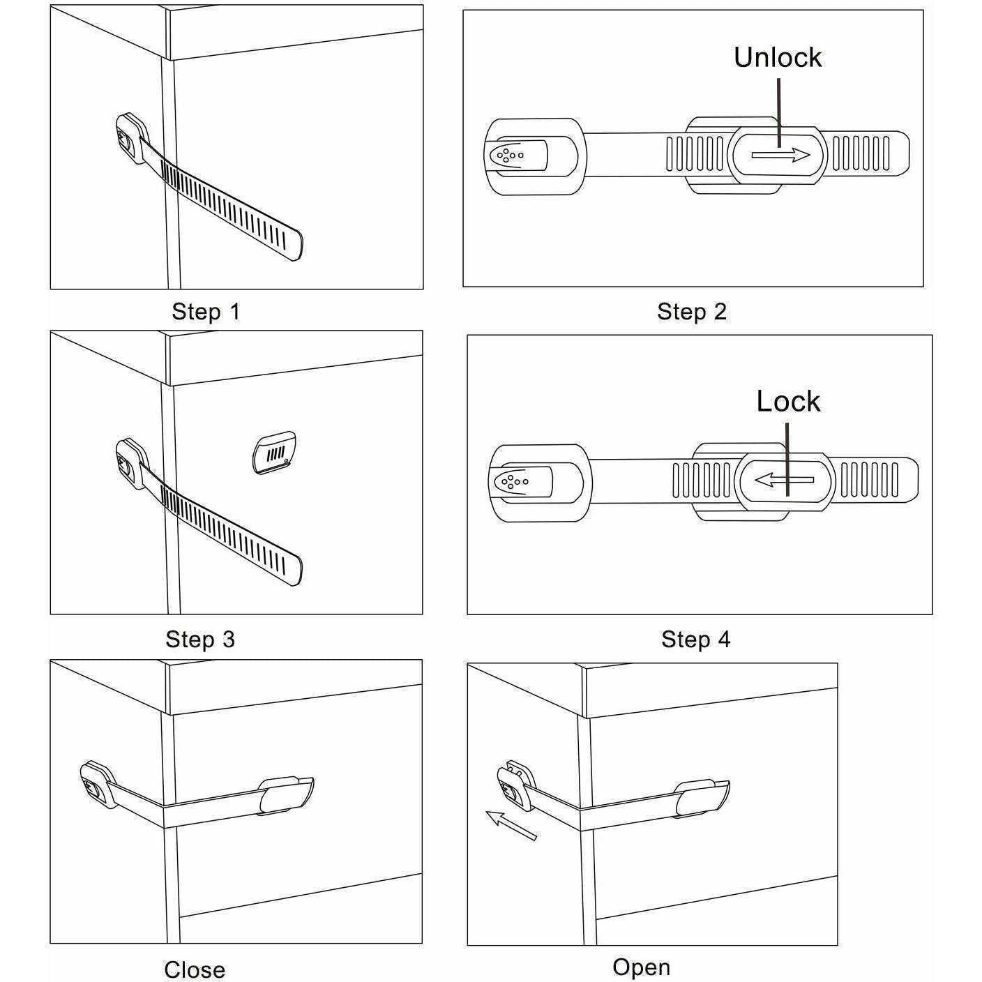 Set 6 Sisteme de siguranta multifunctionale reglabile 19 cm Bambinice BN044