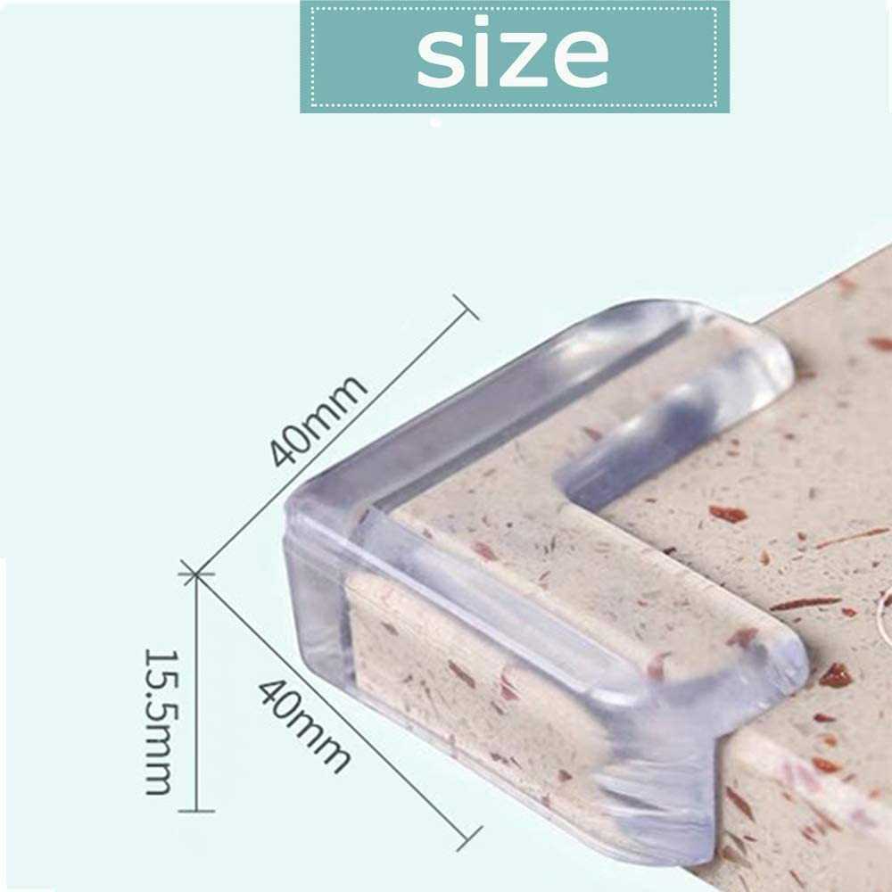 Set 4 aparatori din silicon pentru colturi 4x4x1.5 cm Ikonka IK6821