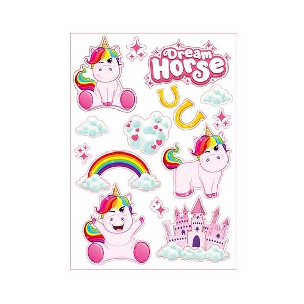 Set stickere perete 3D Unicorn Dream Horse Toi-Toys TT46144A