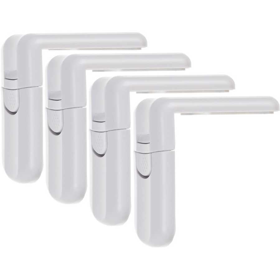 Set 4 sisteme de siguranta pentru sertare si dulapuri, 7.5x4 cm Malatec MY6832