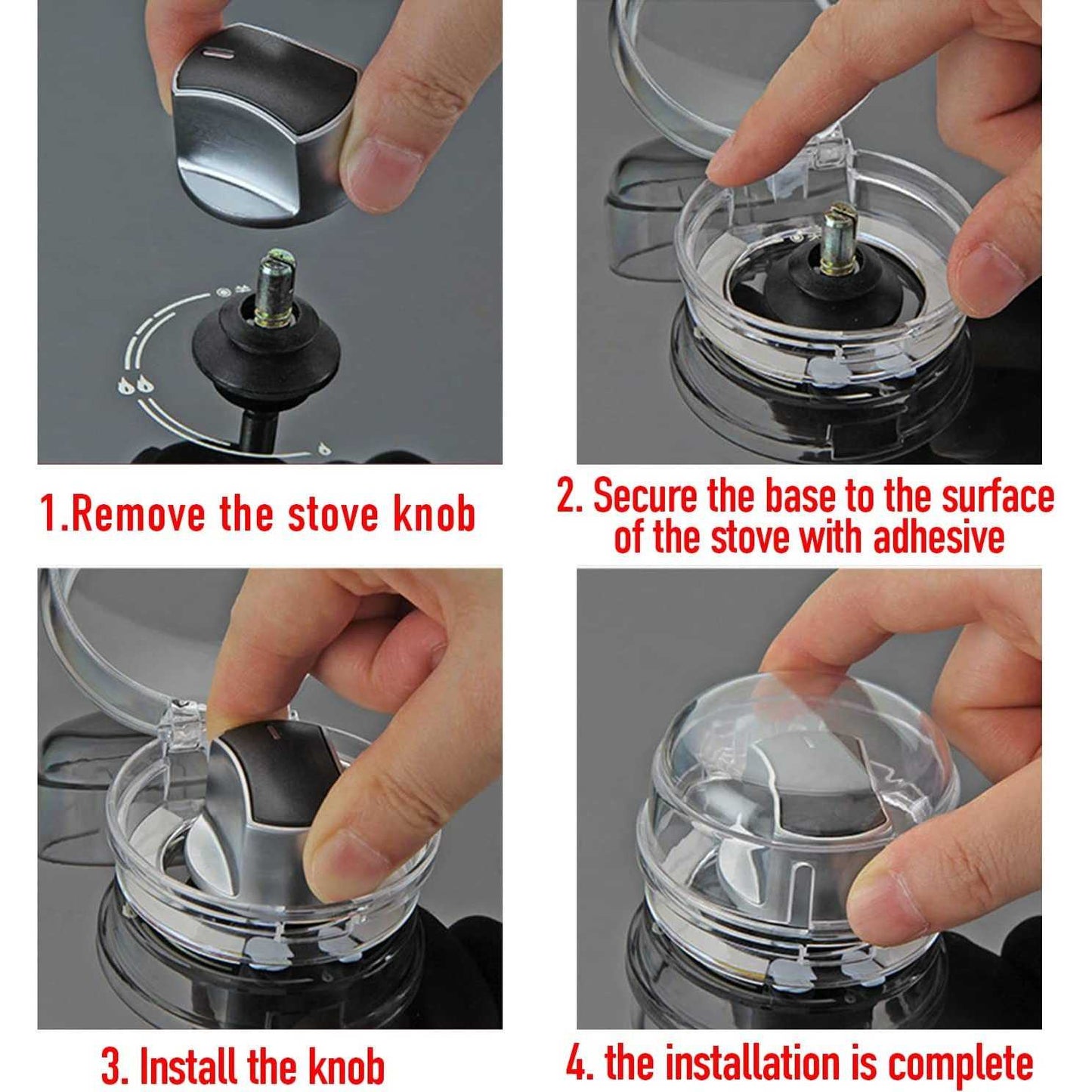 Set 4 protectii butoane aragaz Bambinice BN055