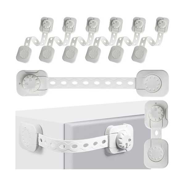 Set 6 sisteme de siguranta multifunctionale reglabile 23.3 cm, cu lacat Iso Trade MY6843