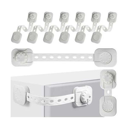 Set 6 sisteme de siguranta multifunctionale reglabile 23.3 cm, cu lacat Iso Trade MY6843