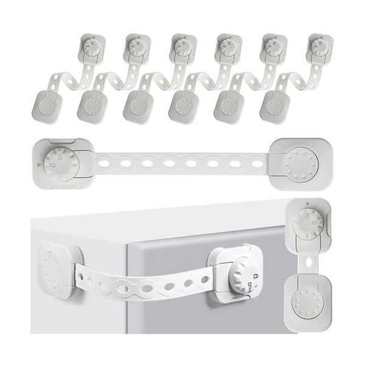 Set 6 sisteme de siguranta multifunctionale reglabile 23.3 cm, cu lacat Iso Trade MY6843