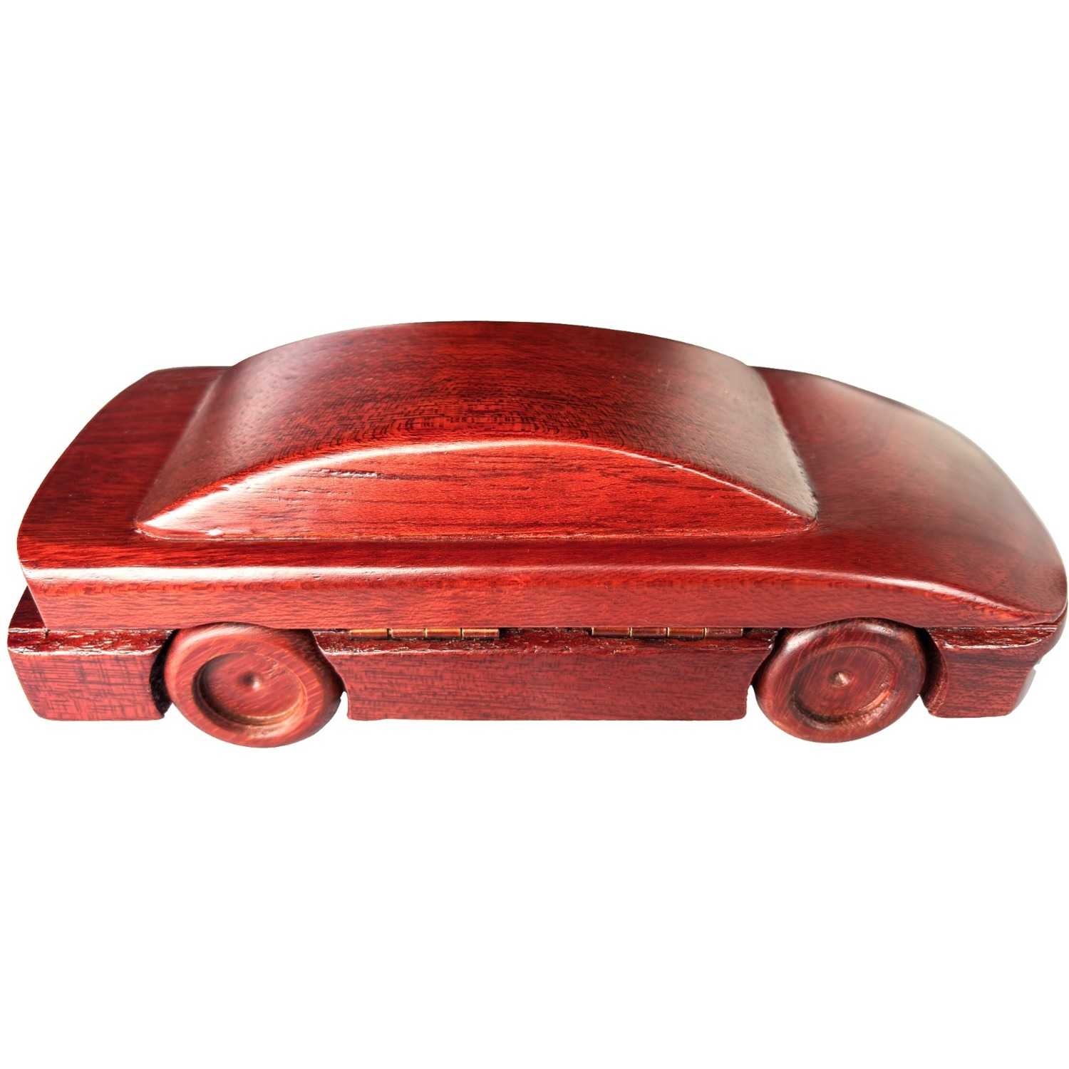 Cutie suport pixuri din lemn, design in forma de masina 19.5x7.5x5.5 cm OEM