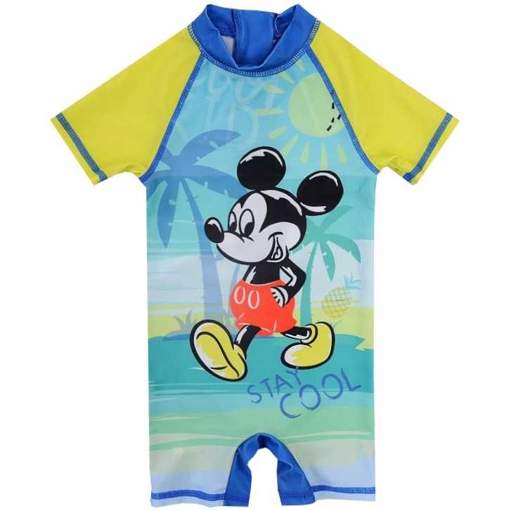 Costum de baie UV cu maneci scurte si fermoar Mickey EPLUSM EPMDISMFB5244A529