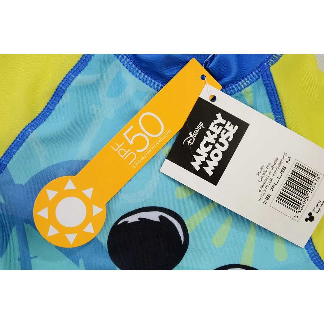 Costum de baie UV cu maneci scurte si fermoar Mickey EPLUSM EPMDISMFB5244A529