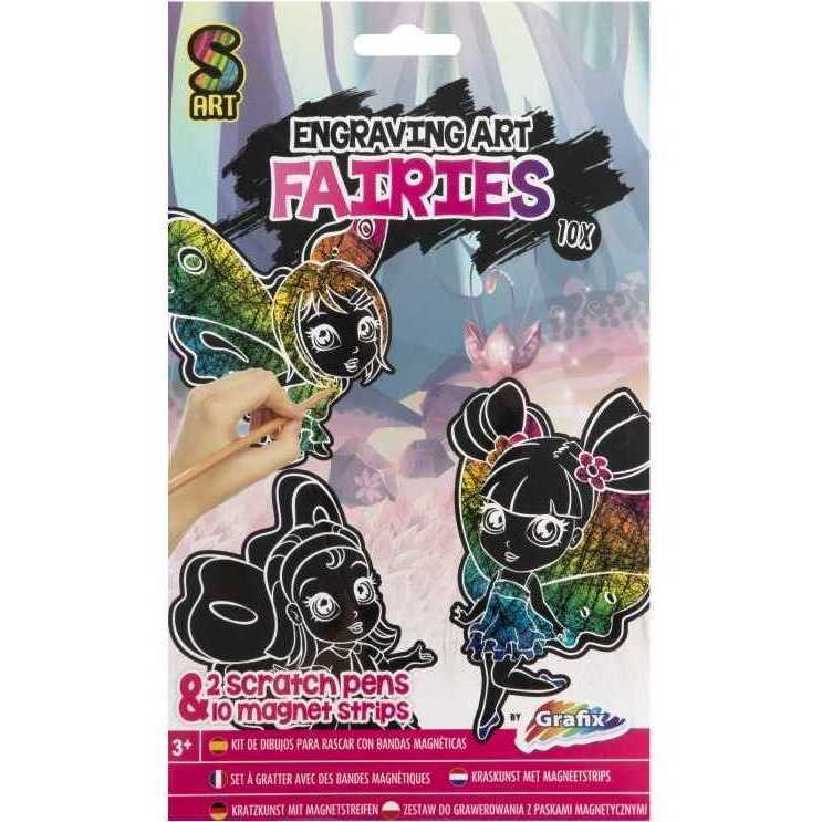 Set 10 figurine razuibile, 2 creioane si 10 fasii magnetice incluse Grafix GR220012