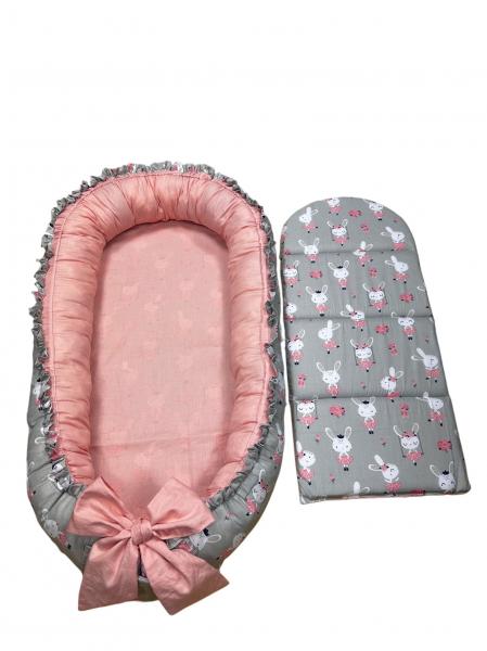 Cuib-Baby Nest My Kids Bunny Gray