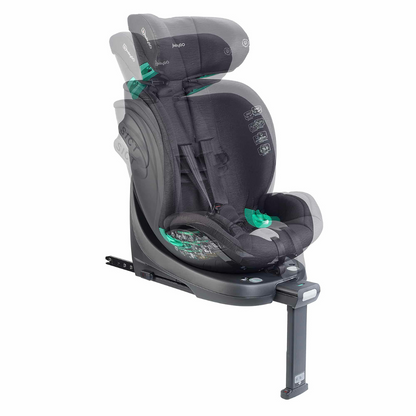 BabyGo - Scaun auto rotativ Prime 360, Black, 40-150 cm, certificat R129