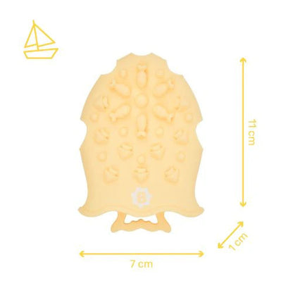 Badabulle - Perie de masaj din silicon pentru scalpul bebelusului