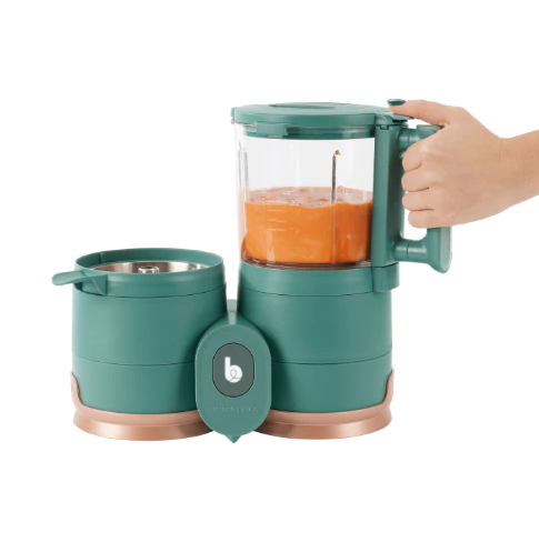 Babymoov - Robot multifunctional Nutribaby Glass 4 in 1 din sticla si otel inoxidabil