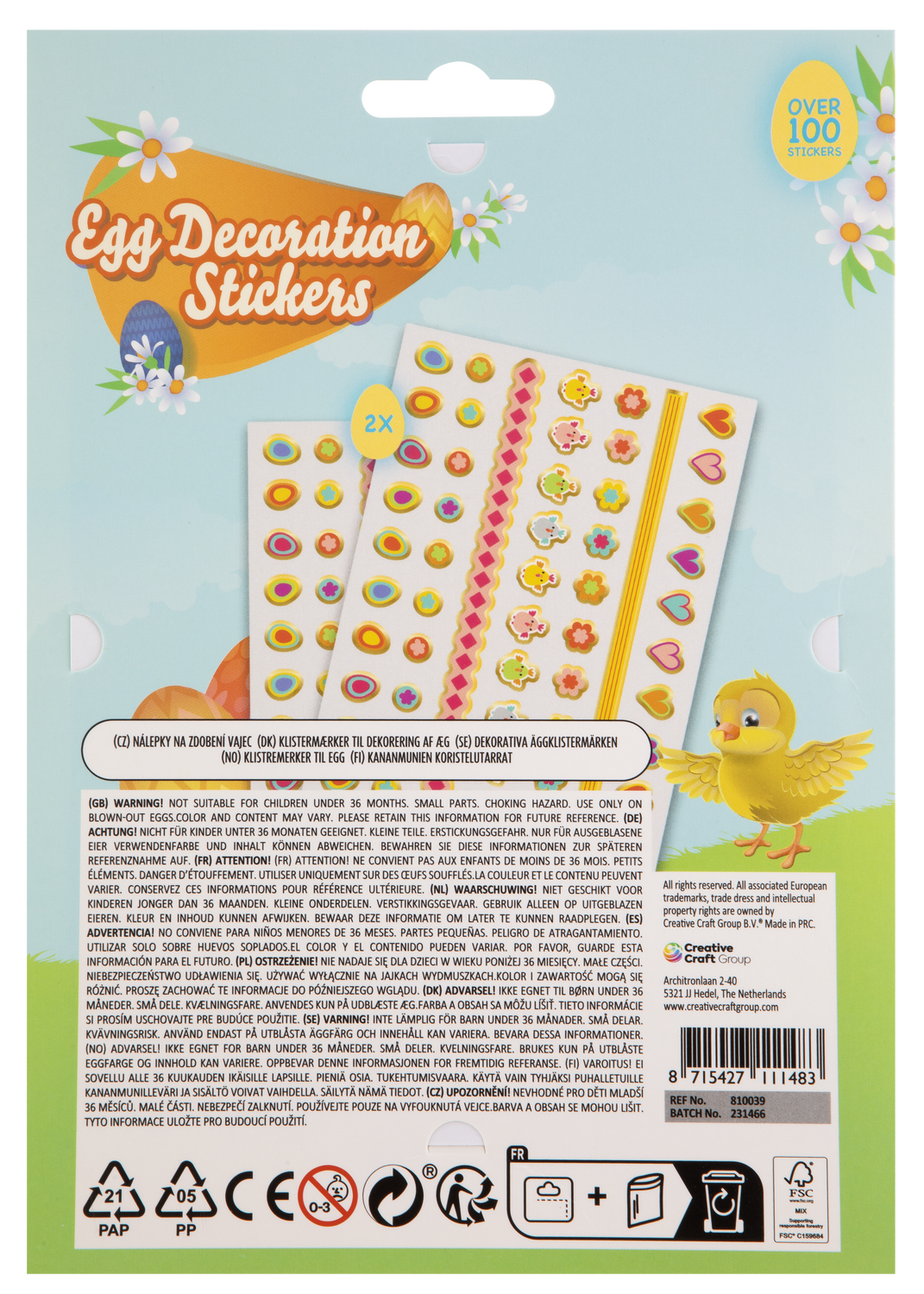 Set abtibilduri decorative oua Paste - Model 1