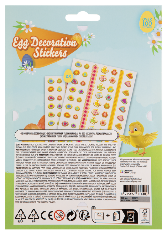 Set abtibilduri decorative oua Paste - Model 1