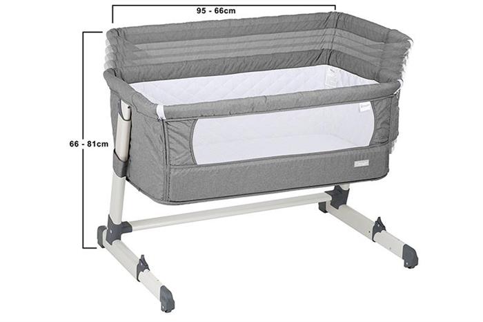 BabyGo – Patut co-sleeper 2 in 1 Together Grey