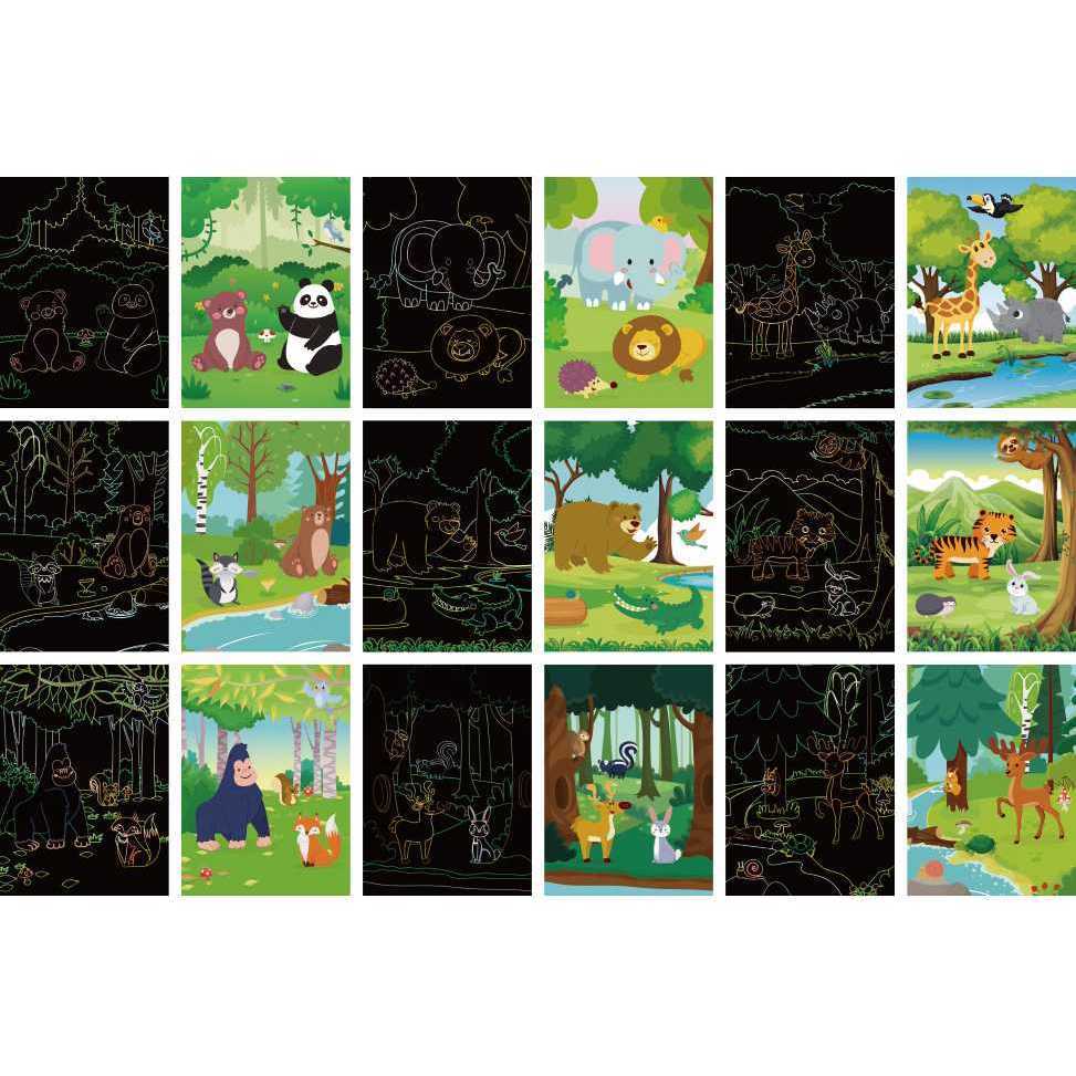 Set 9 planse razuibile Scratch ArtCards Bambinice BN047
