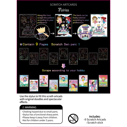 Set 9 planse razuibile Scratch ArtCards Bambinice BN047