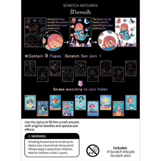 Set 9 planse razuibile Scratch ArtCards Bambinice BN047