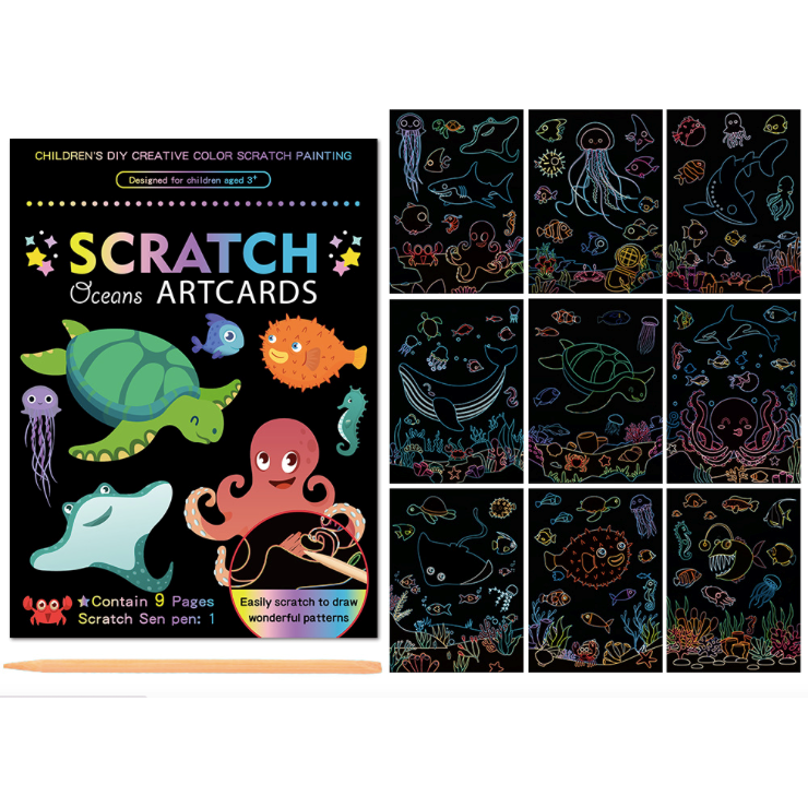 Set 9 planse razuibile Scratch ArtCards Bambinice BN047