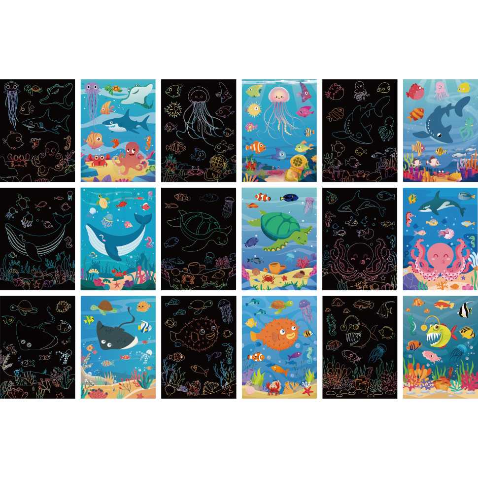 Set 9 planse razuibile Scratch ArtCards Bambinice BN047