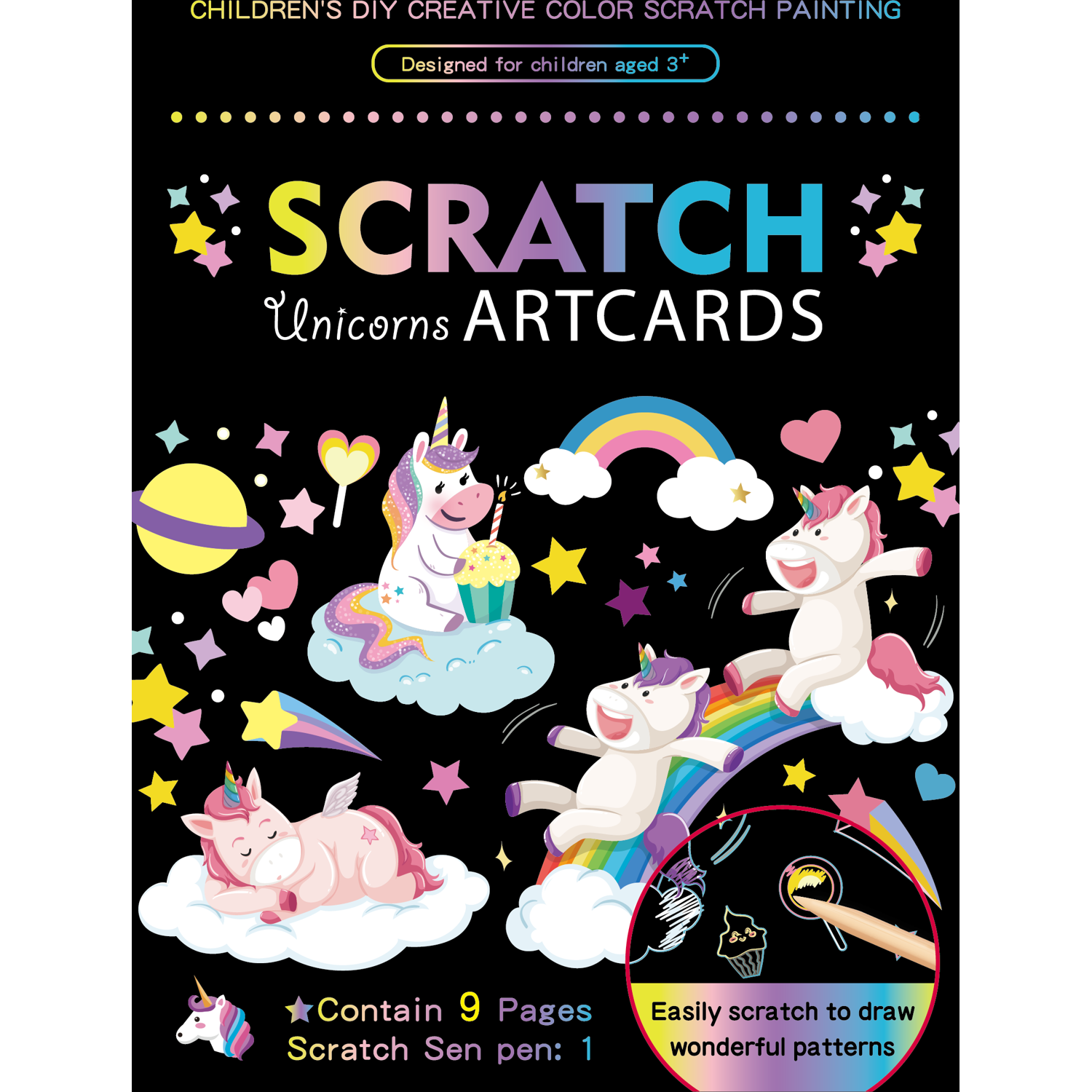Set 9 planse razuibile Scratch ArtCards Bambinice BN047
