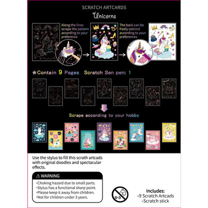 Set 9 planse razuibile Scratch ArtCards Bambinice BN047