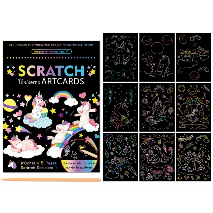 Set 9 planse razuibile Scratch ArtCards Bambinice BN047