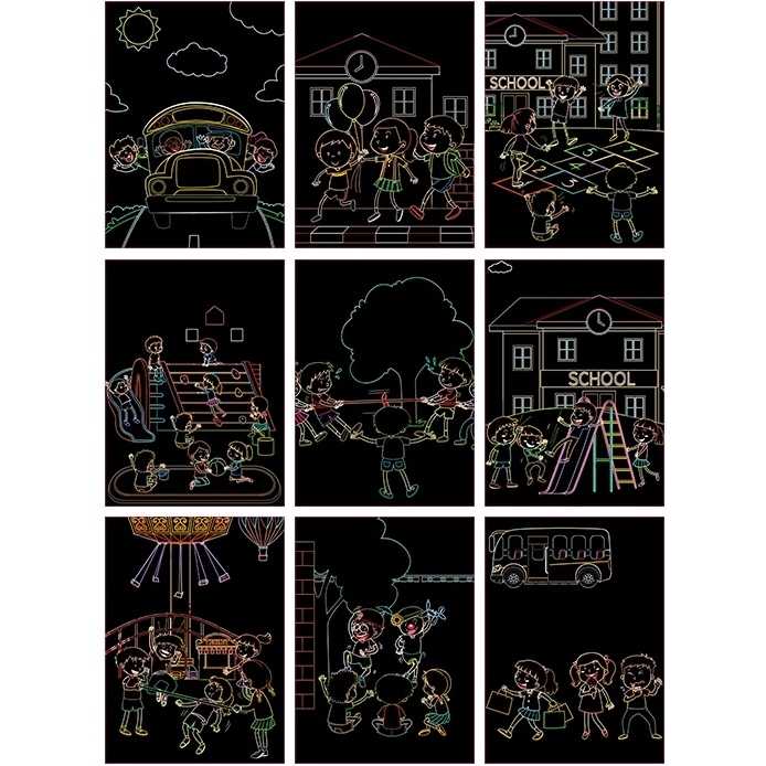 Set 9 planse razuibile Scratch ArtCards Bambinice BN047