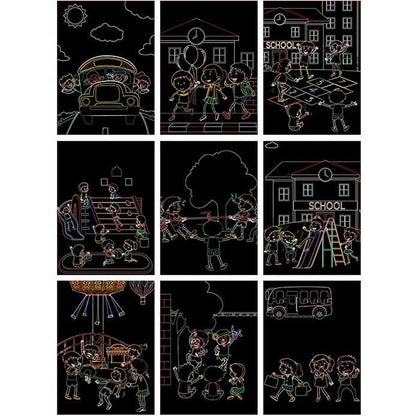 Set 9 planse razuibile Scratch ArtCards Bambinice BN047