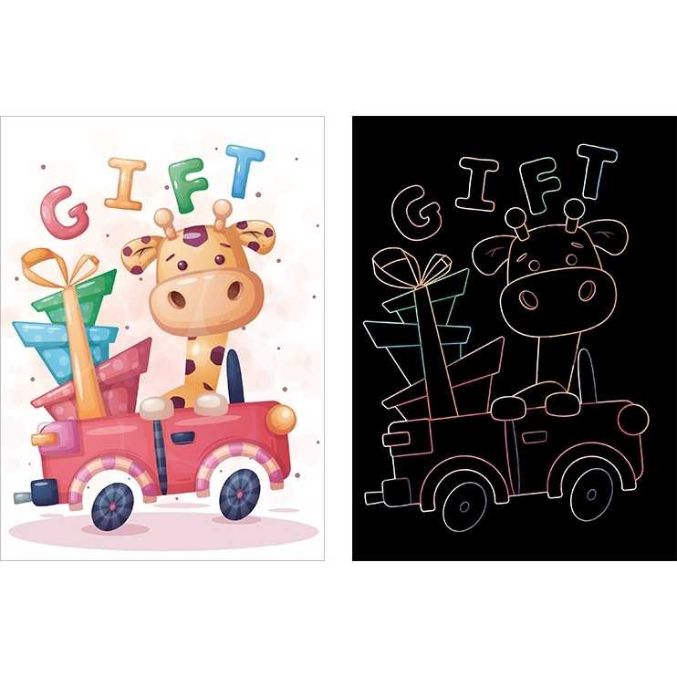 Set 9 planse razuibile Scratch ArtCards Bambinice BN047