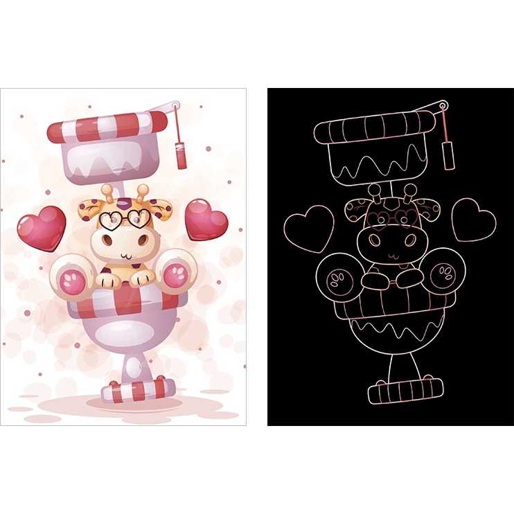 Set 9 planse razuibile Scratch ArtCards Bambinice BN047