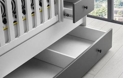 Patut transformabil MyKids Olivia Alb Gri-Inchis 180x80