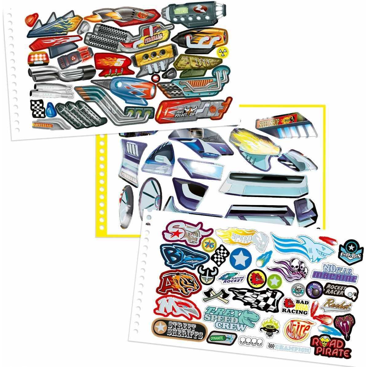 Carte de colorat cu stickere Monster Cars Depesche PT11884