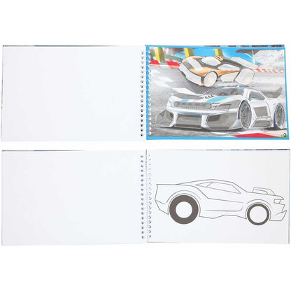 Carte de colorat cu stickere Monster Cars Depesche PT11884