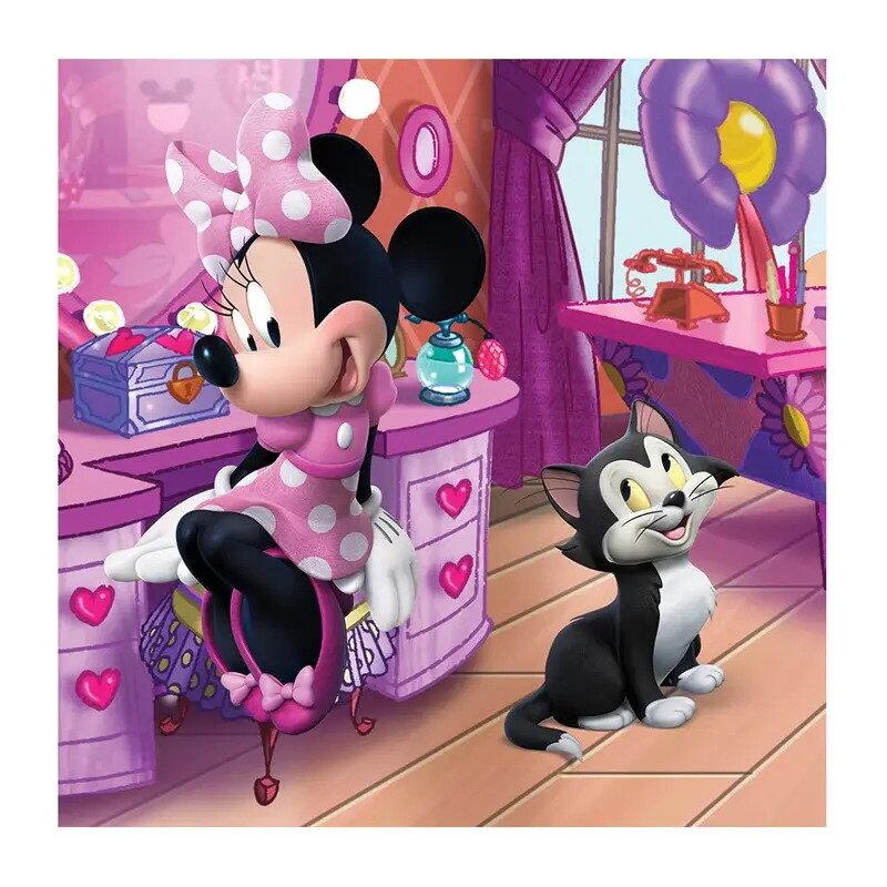 Puzzle 3 in 1 - O zi cu Minnie (55 piese)