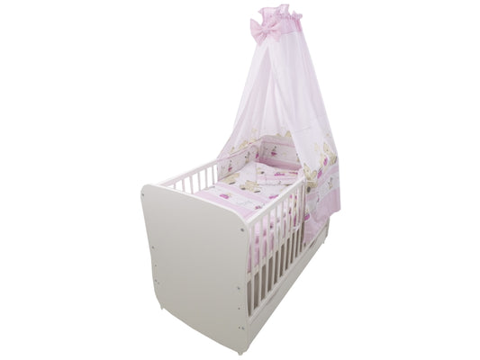 Lenjerie MyKids Teddy Play Pink M2 5 piese 120x60 cm