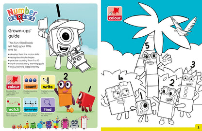 Carte cu activitati Numberblocks - Colorez & ma distrez