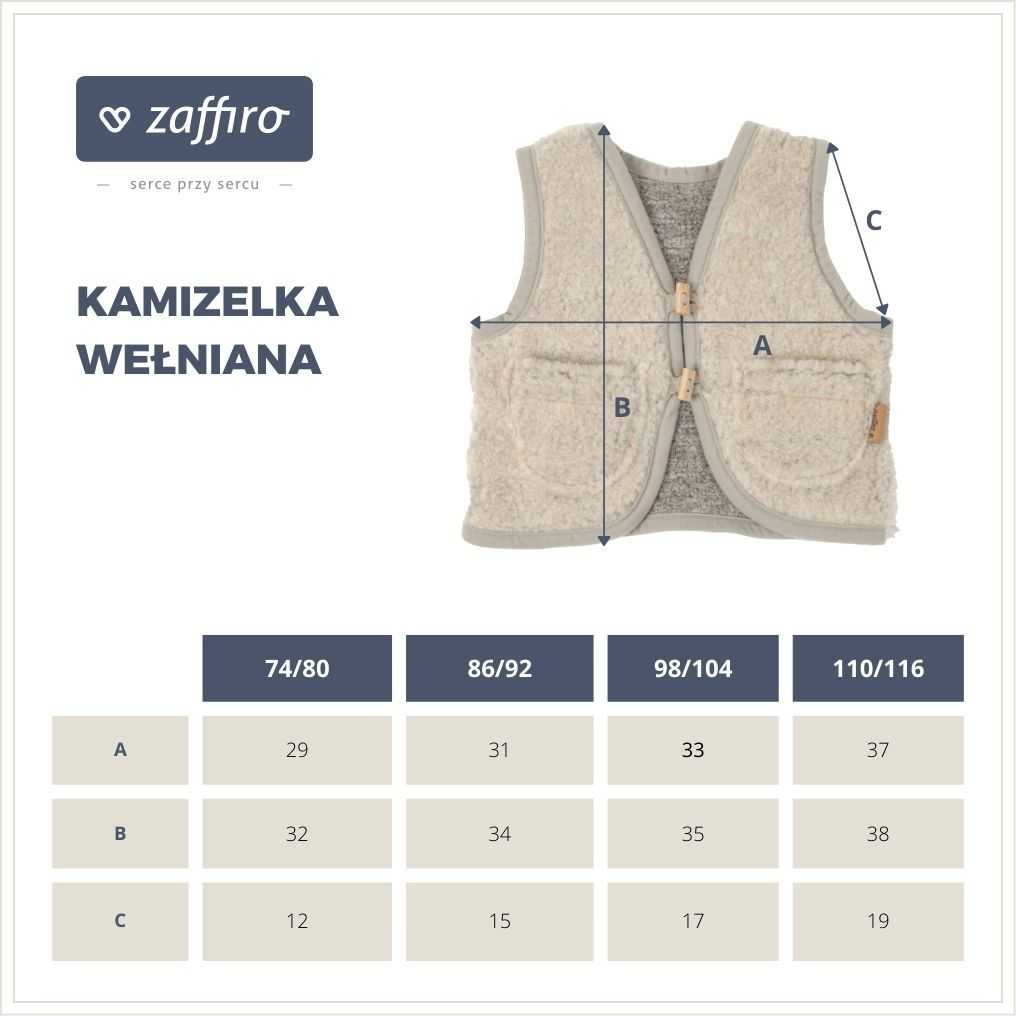 Vesta copii lana miel Womar Zaffiro 3Z-NKA-01