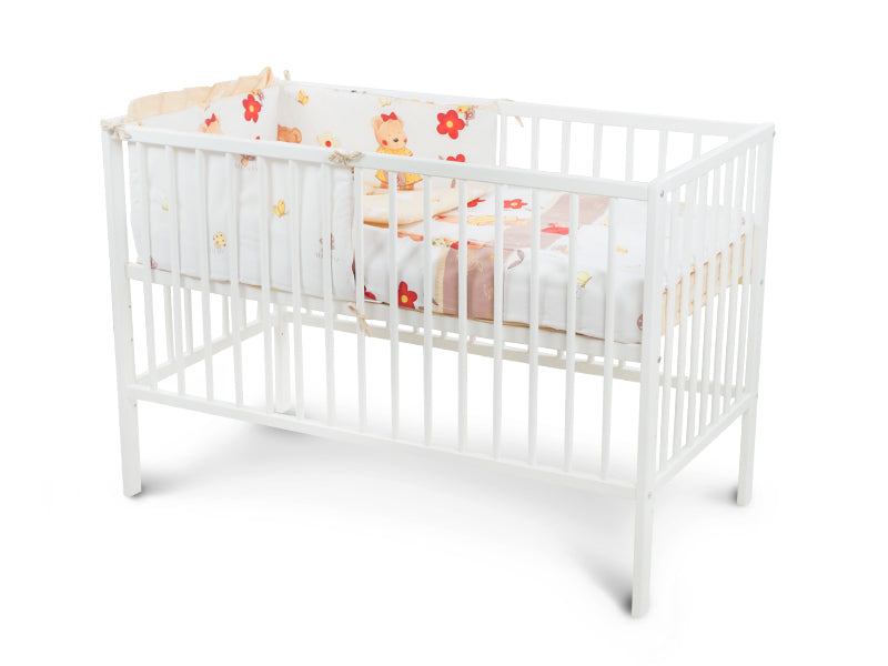 Lenjerie MyKids Teddy Gradina Maro 4 Piese 140x70