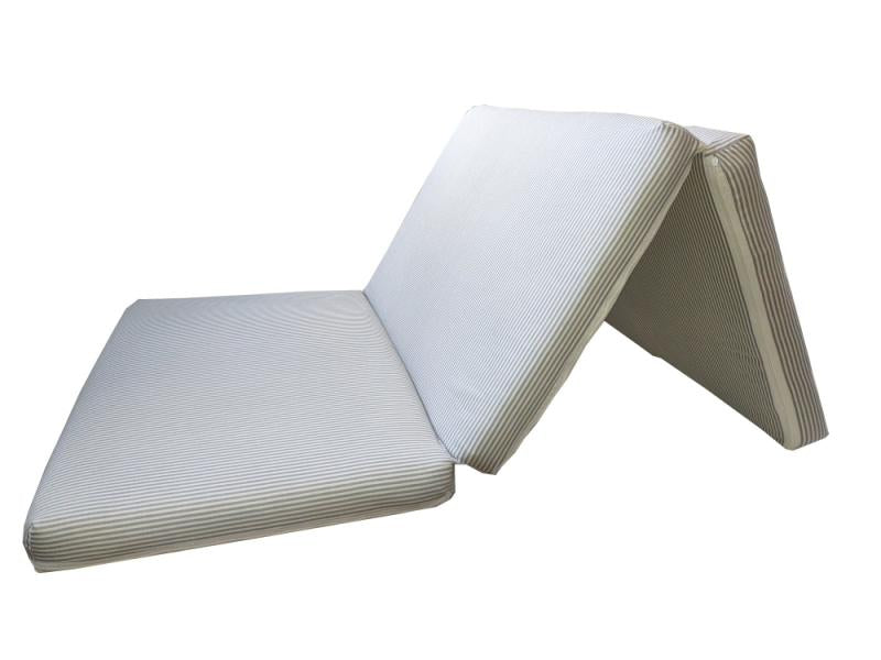 Saltea Pliabila Spuma Poliuretanica 120x60x5 cm - Dungi Gri