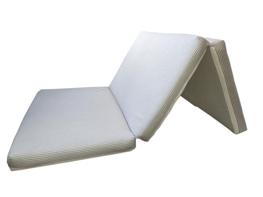 Saltea Pliabila Spuma Poliuretanica 120x60x5 cm - Dungi Gri