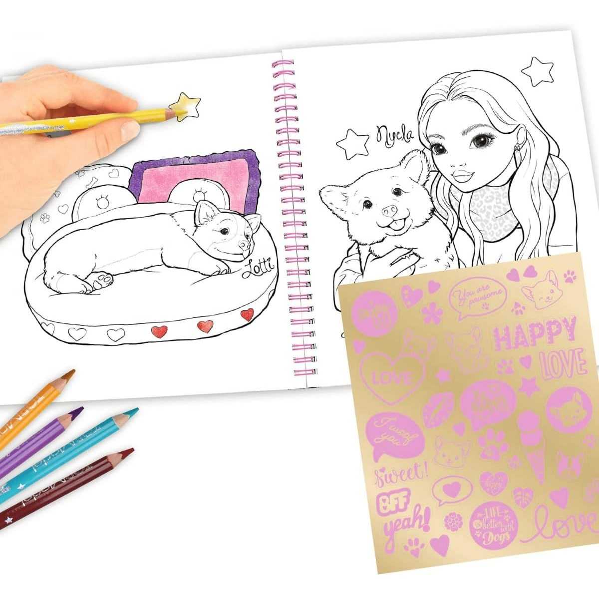 Carte de colorat Corgi Depesche PT12083