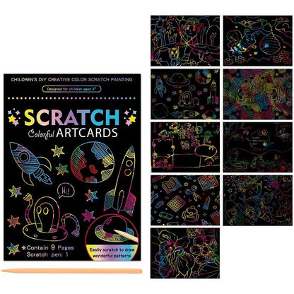 Set 9 planse razuibile Scratch ArtCards 16x12 cm Bambinice BN053