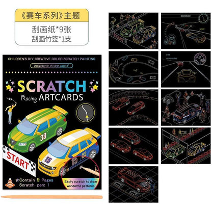 Set 9 planse razuibile Scratch ArtCards 16x12 cm Bambinice BN053