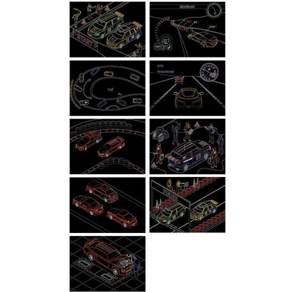 Set 9 planse razuibile Scratch ArtCards 16x12 cm Bambinice BN053