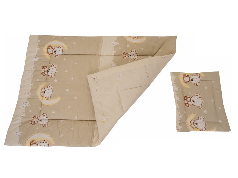 Lenjerie MyKids Bear On Moon Beige M2 4+1 piese 120x60