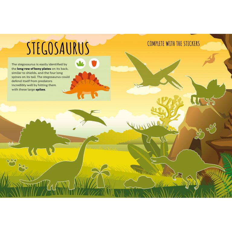 Carte de activitati cu abtibilduri - Dinozauri